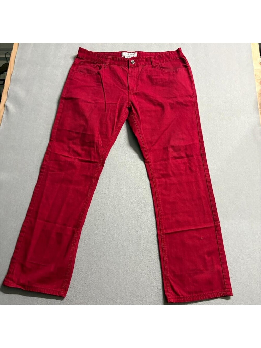 Ace of Diamond USA Red Jeans Womens Size 40x32 Straight Leg Cotton Denim